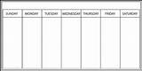 Photos of 1 Week Schedule Template
