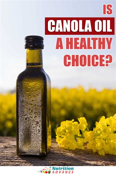 Is Canola Oil A Healthy Choice Nutrition Advance