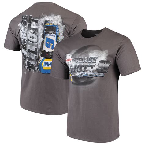 Chase Elliott Charcoal Steel Thunder Logo T Shirt