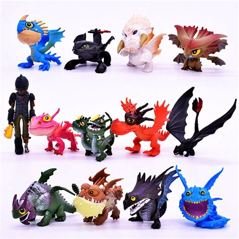 Action Movie How To Train Your Dragon Figurine Set Model Toys Kids Pet