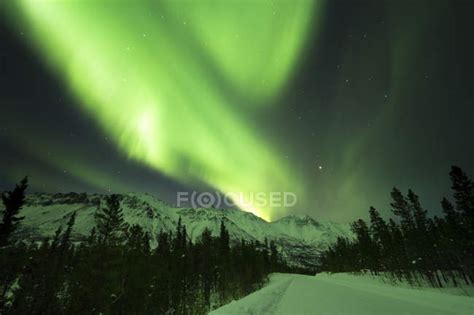 Northern Lights Over Annie Lake Road Yukon Territory Canada
