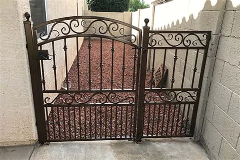 Decorative railing panel inserts for custom metal railing look by metal artist. Decorative Wrought Iron Gates Phoenix | Sun King Fencing
