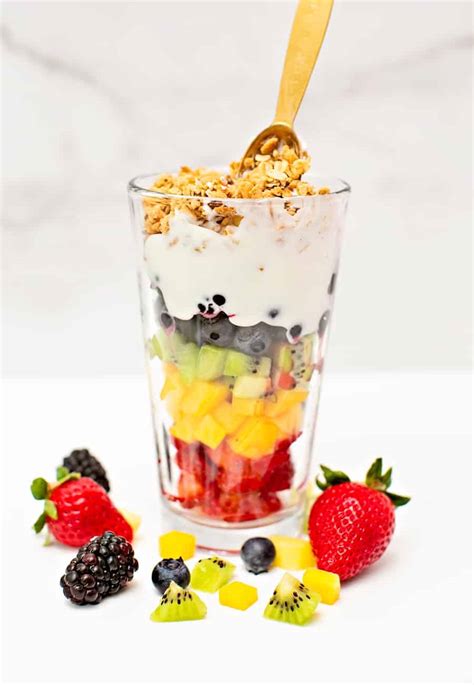 Rainbow Fruit Yogurt Parfait Healthy Fruit Snack For Kids