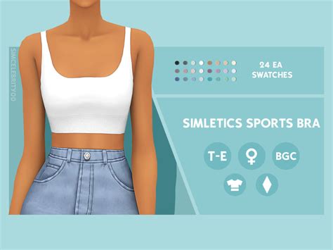 The Sims Resource Simletics Sports Bra