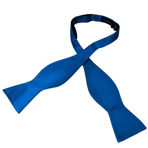 Plain Royal Blue Self Tie Silk Bow Tie From Ties Planet Uk