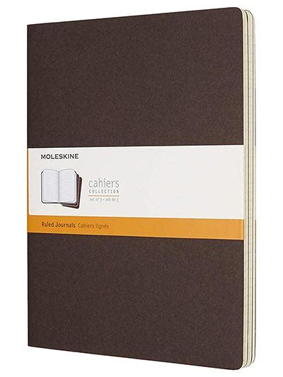 Moleskine Cahier Journal Soft Cover Xl Ruledlined Coffee Brown