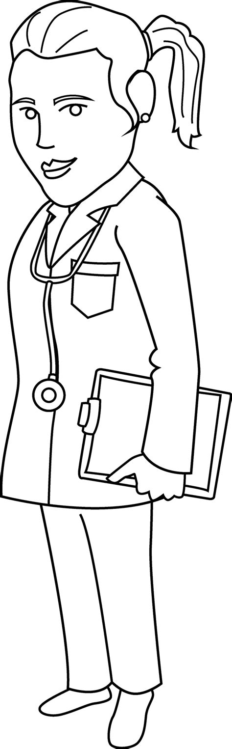 Franklinyu and is about artwork, beauty, black, black and white, cheek. Doctor Coloring Page - Free Clip Art
