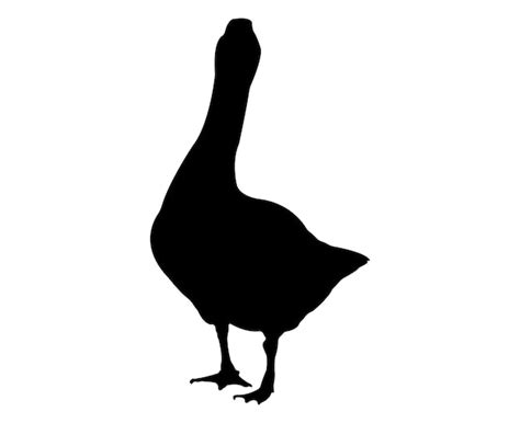 Premium Vector Vector Flat Goose Silhouette Isolated On White Background