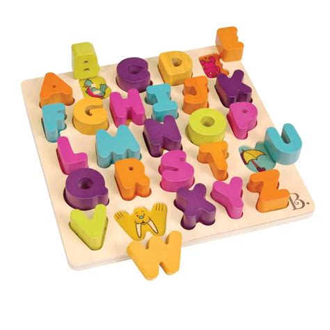 B Toys Wooden Alphabet Puzzle Alpha B Tical 27pc In 2020 Wooden