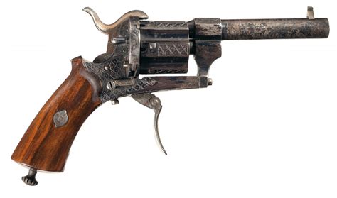 Engraved Belgian Pinfire Revolver