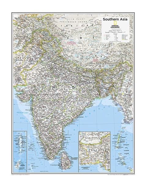 Southern Asia Map From National Geographic Atlas Of The World 10th