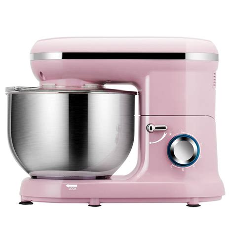 vivohome 650 watt 6 qt 6 speed pink tilt head kitchen stand mixer with beater dough hook and