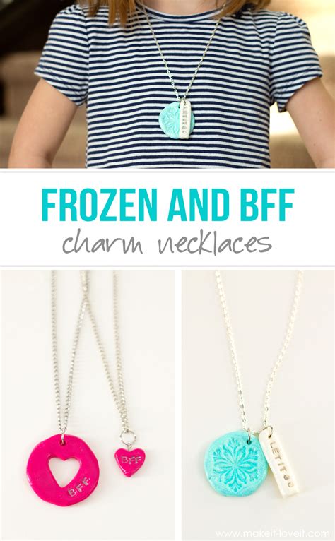 About 6% of these are playdough. DIY "Frozen" and "BFF" Clay Charm Necklaces | Make It and Love It