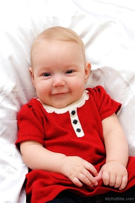Cute Baby In Red Dress
