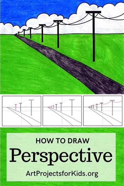 Draw A One Point Perspective Landscape One Point Perspective