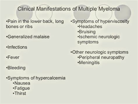 Sign And Symptoms Of Multiple Myeloma Pt Master Guide