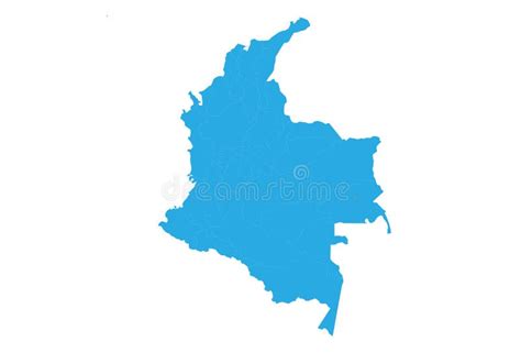 Map Of Colombia High Detailed Vector Map Colombia Stock Vector