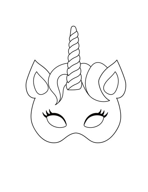 Unicorn Mask Coloring Pages Printable Coloring Pages