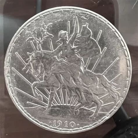 Moneda Original Un Peso Caballito Plata 1910 En Su Capsula Cuotas Sin