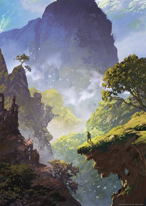 Uncharted Book Cover By Tohad Fantasy Art Landscapes Fantasy Landscape