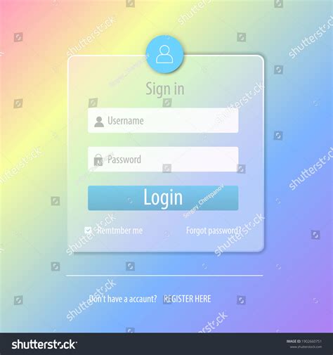 Modern Login Form Page Website Ui Stock Vector Royalty Free