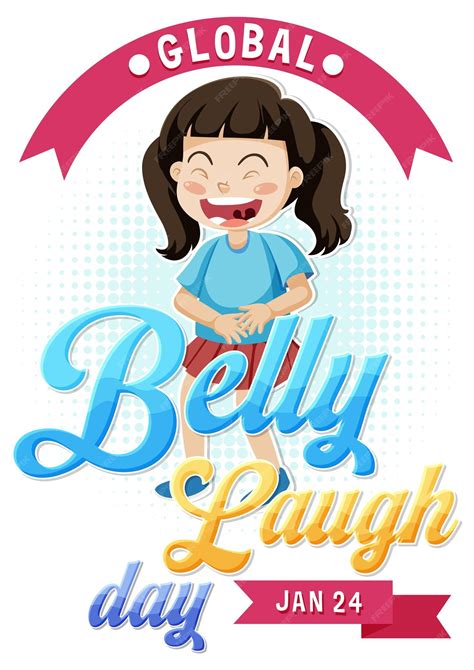 Free Vector Global Belly Laugh Day Banner Design