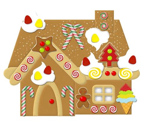 GINGERBREAD HOUSE * | CLIP ART - GINGERBREAD - CLIPART | Pinterest | Natal, Gingerbread houses ...