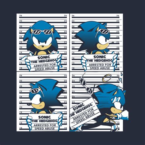 Arrested Hedgehog Sonic T Shirt Teepublic