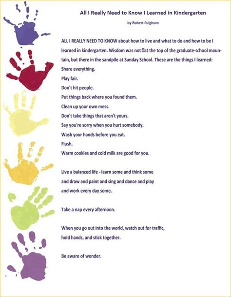 All I Really Need To Know I Learned in Kindergarten by Robert Fulghum