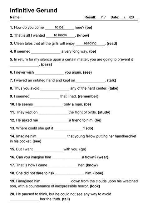 Gerunds And Infinitives Exercises For Class Cbse With Answers My Xxx Hot Girl
