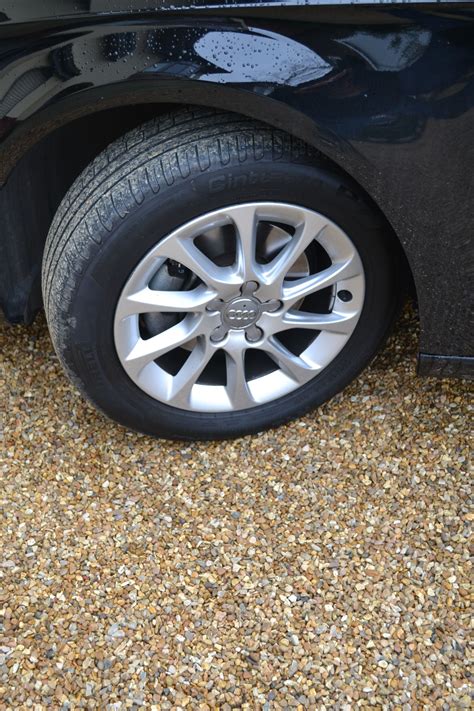 See more ideas about driveway, driveway design, backyard. Car wheel turning in Stabilised Gravel driveway. (With ...