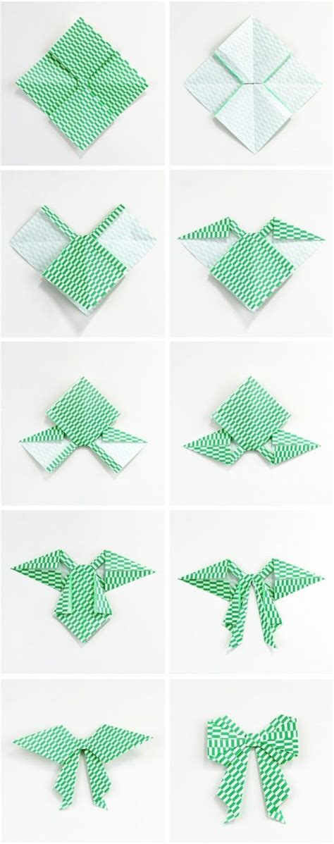 How To Make A Bow Step By Step Image Guides Bored Art Origami Bow
