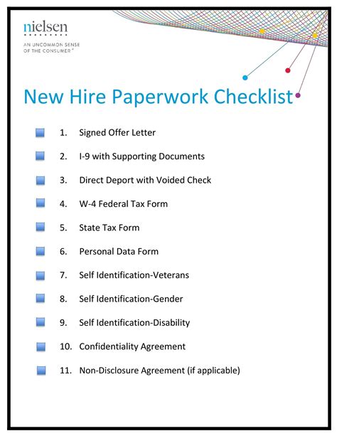 printable new employee checklist template