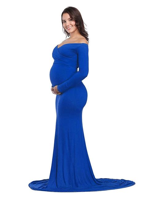 Fitted Maternity Gown Fitted Gowns Maternity Wear Maternity Dresses Chic Maternity