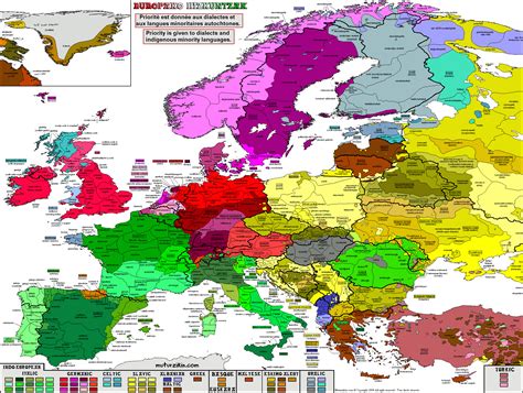 A linguistic map of the languages and dialects within ...