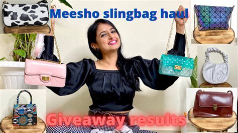 Meesho Sling Bags Haul New Arrivals Bags Giveaway Result Announcement