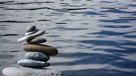 Zen Stones By Water Free Stock Photo Public Domain Pictures