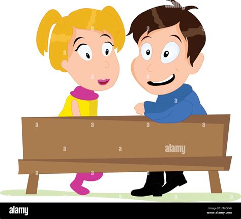 Couple On Bench Stock Vector Image And Art Alamy