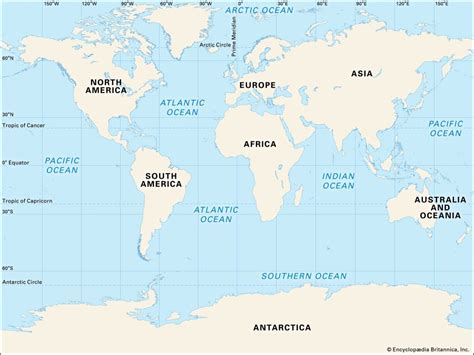 Ocean Map And Names Wayne Baisey