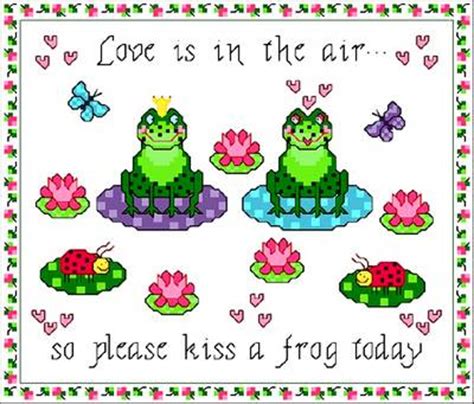 Check spelling or type a new query. Kiss a Frog Cross Stitch Pattern love