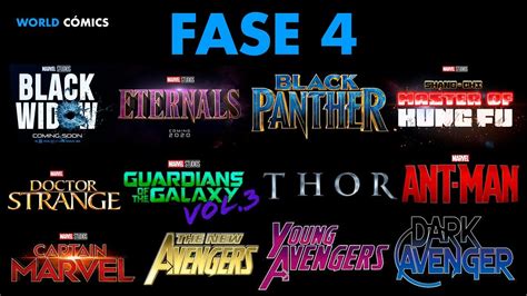 Marvel fase 4 tittle headers!! Estas son las PELÍCULAS de la FASE 4 de MARVEL - YouTube