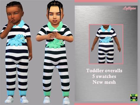 Sims 4 — Toddler Overalls Arthur By Lyllyan — Toddler Overalls New Mesh