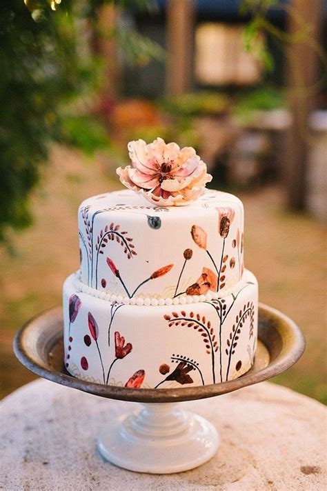Beautiful Hand Painted Floral Wedding Cakes Crazyforus