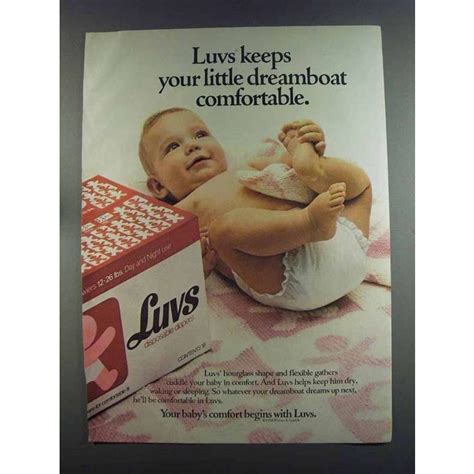 1982 Luvs Diapers Ad Keeps Dreamboat Comfortable On Ebid United