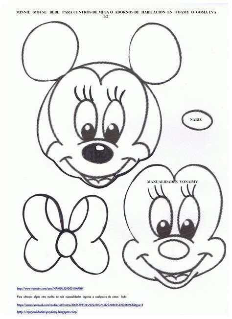 Moldes De Minnie Minnie Mouse Uno De Los Personaje De Dibujos Molde