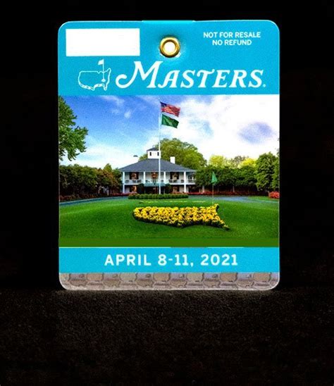 2021 Masters Badge Golf Tickets Augusta