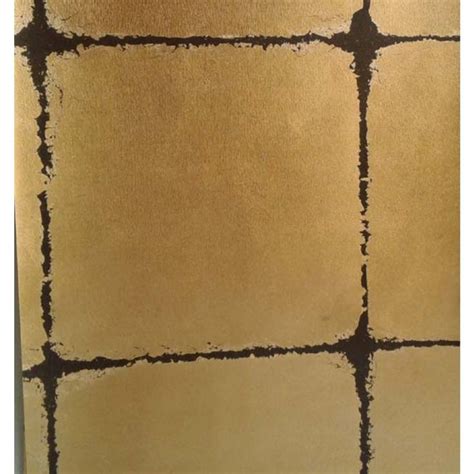 Japanese Gilded Gold Leaf With Fractured Grid Wallcovering On Vinyl