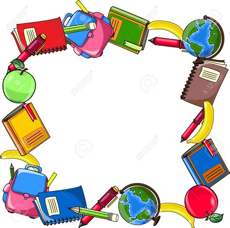 School Supplies Border Clipart Free Download On Clipartmag