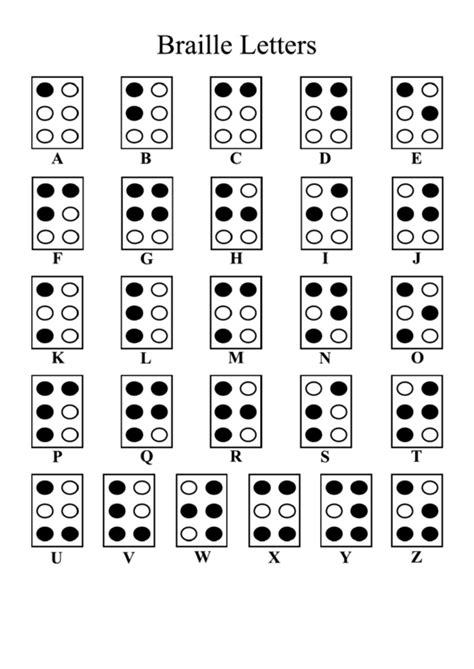 Free Printable Braille Alphabet Worksheets

