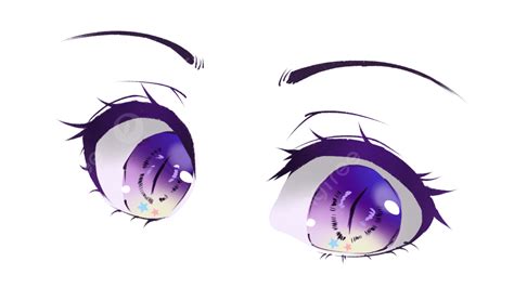 Anime Character Purple Gradient Eye Expression Cartoon Characters Eye